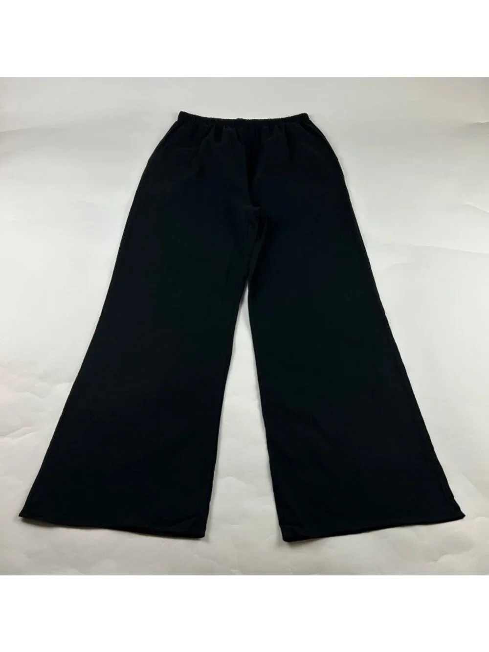 Billy J Black Lightweight Cotton Pull On Wide Leg Lounge Pant L - Picture 1 of 8